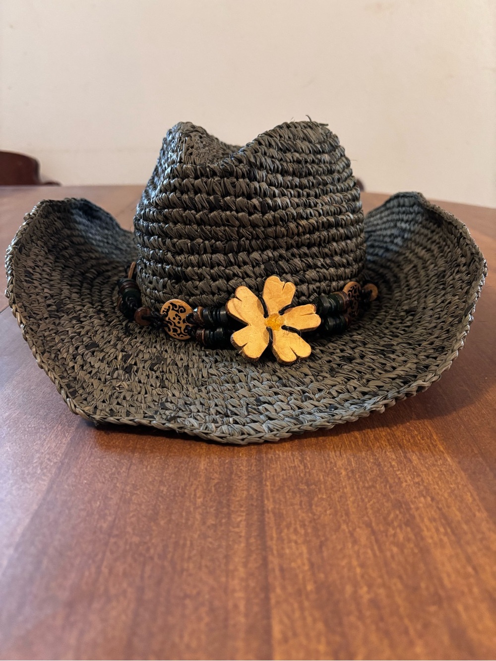 Michael Stars Olive-Tone Woven Straw Hat